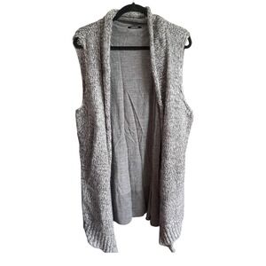 Elena Miro Mohair Virgin Wool Blend Grey Layered Longline Sweater Vest M